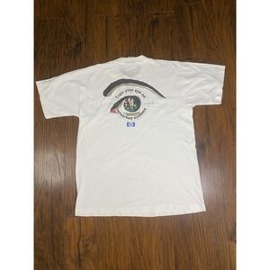 Vtg 90s HP Invent Computer Tech Double Sided Promo T Shirt Eyeball